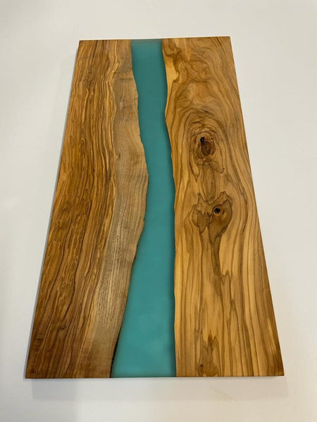 Olive Wood Epoxy River Serving Board / Cheese Tray / Charcuterie Board