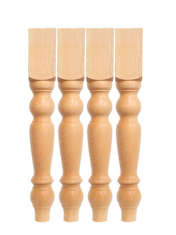 Eastern knotty pine dining table legs Set of four