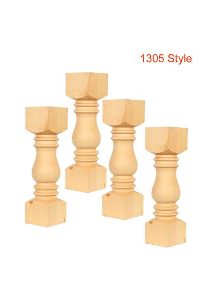 Set of 4 Unfinished Coffee Table Legs (14" X 4 ")