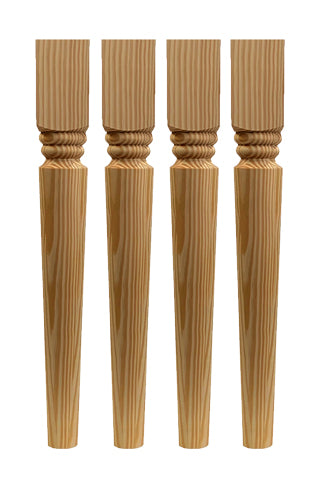 29'' x 3 1/2 in Wood Round Taper Legs