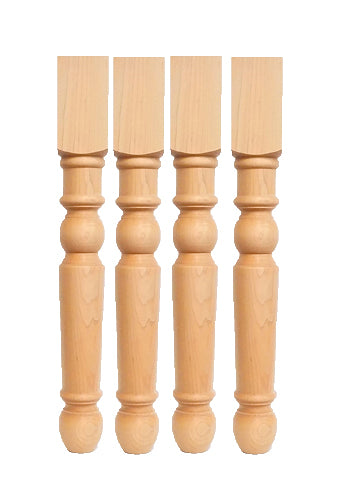 Unfinished farmhouse table legs  set of 4 - TABLELEGSHOP